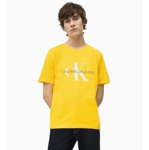 Calvin Klein pánské žluté tričko Embro - XL (797)